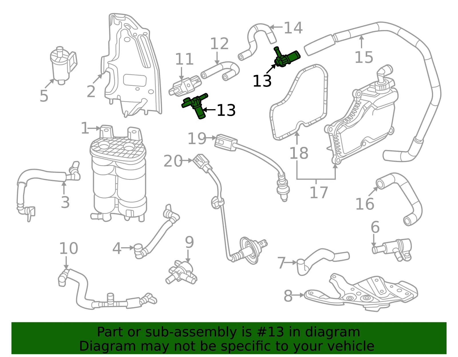 Vacuum Hose Connector - Mazda (PX27-13-945) - view 2