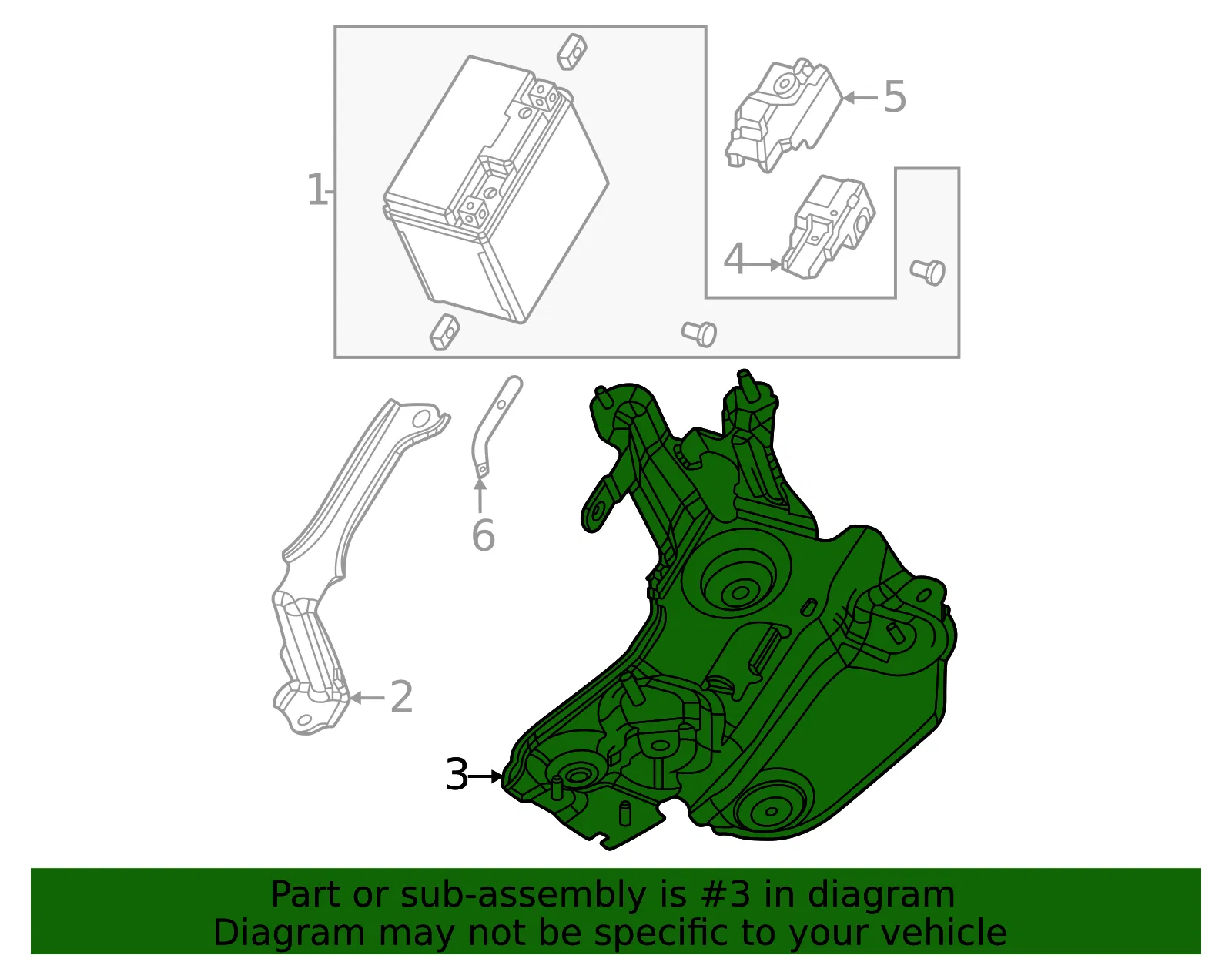 Battery Tray - Mazda (PXFV-18-28X) - view 2