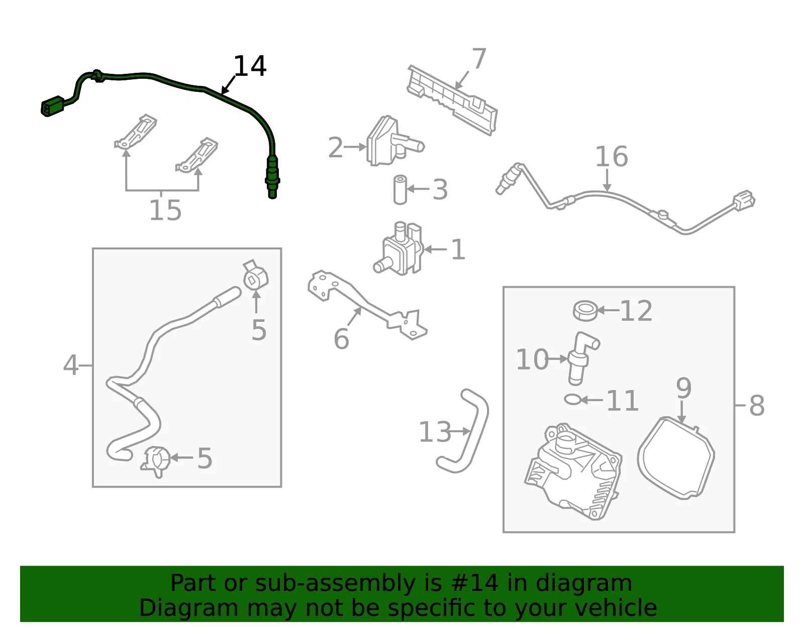 Upper Oxygen Sensor - Mazda (PYRC-18-8G1) - view 2