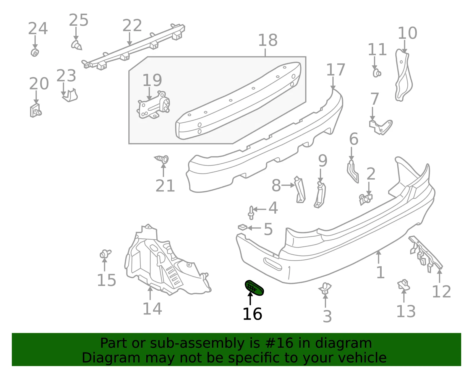 Side Reflector - Driver's Side (LH) - Mazda (T001-51-5C0A) - view 2