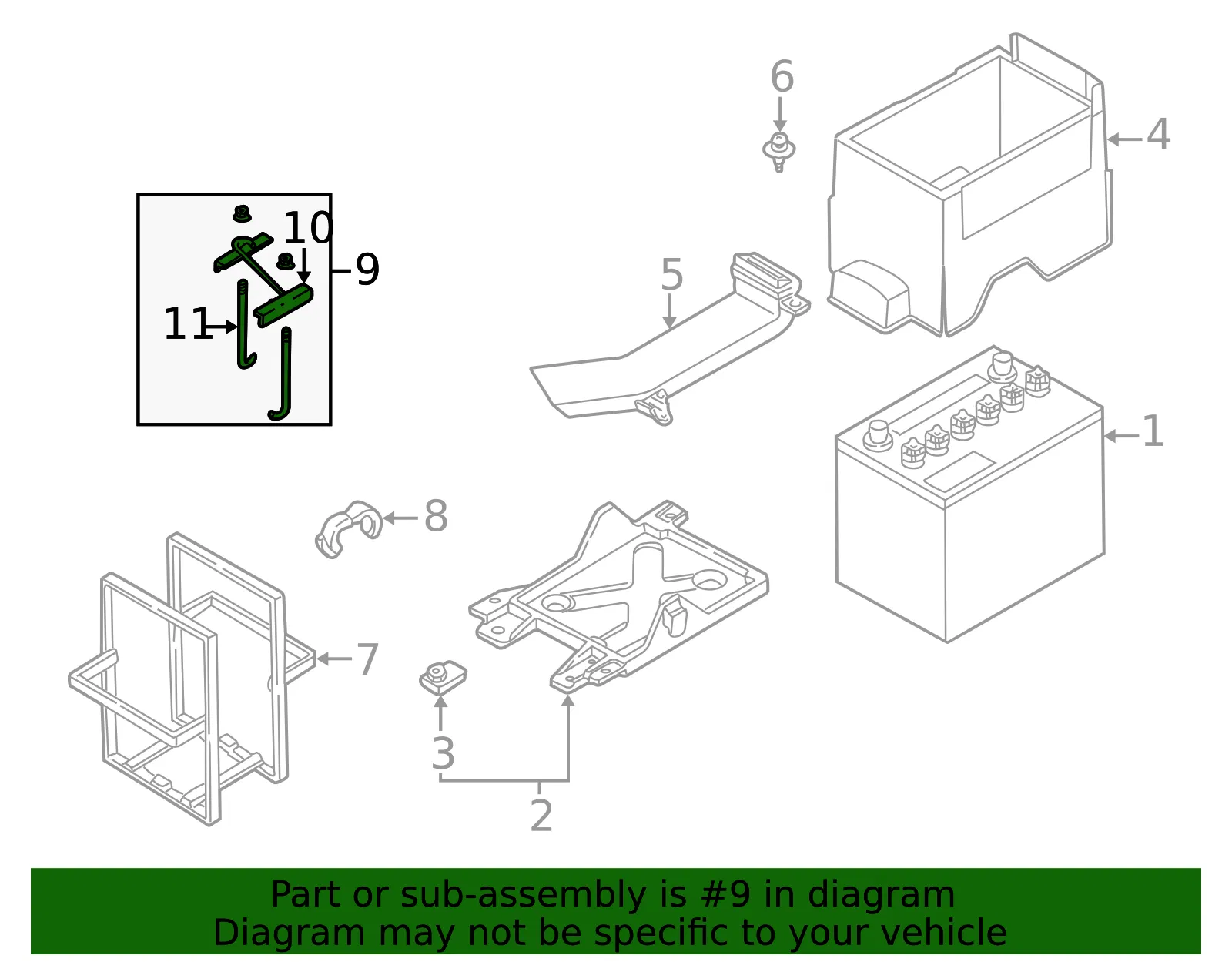 Clamp Battery - MAZDA (T0015603X) - view 3