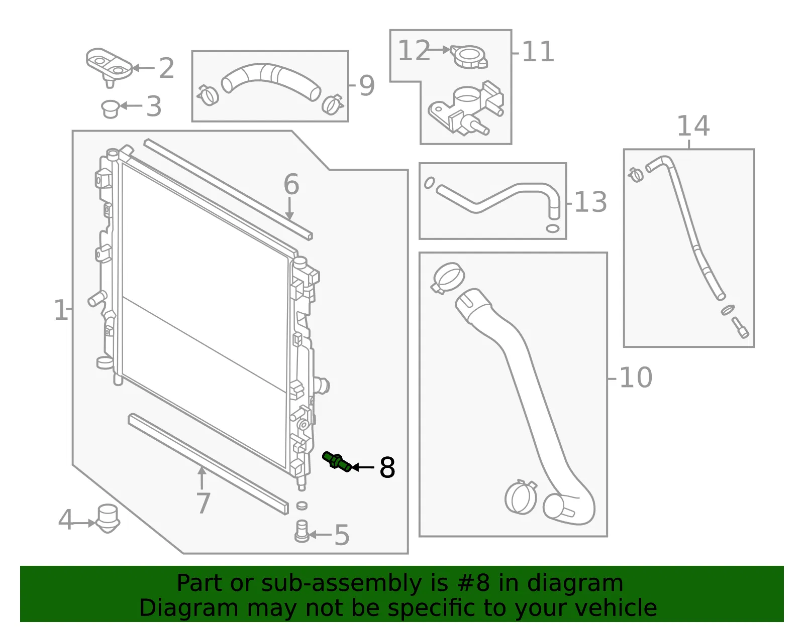 Engine Coolant Temperature Sensor - Mazda (T301-18-840) - view 2