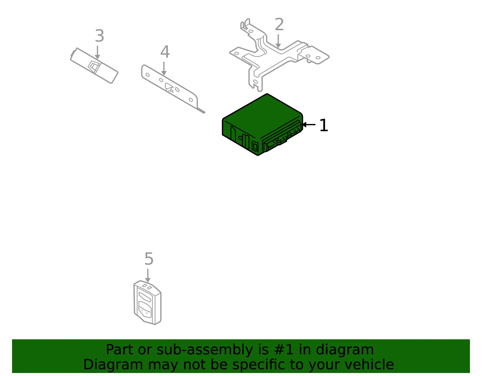 Keyless Entry Module - Mazda (TD12-67-5DZA) - view 3