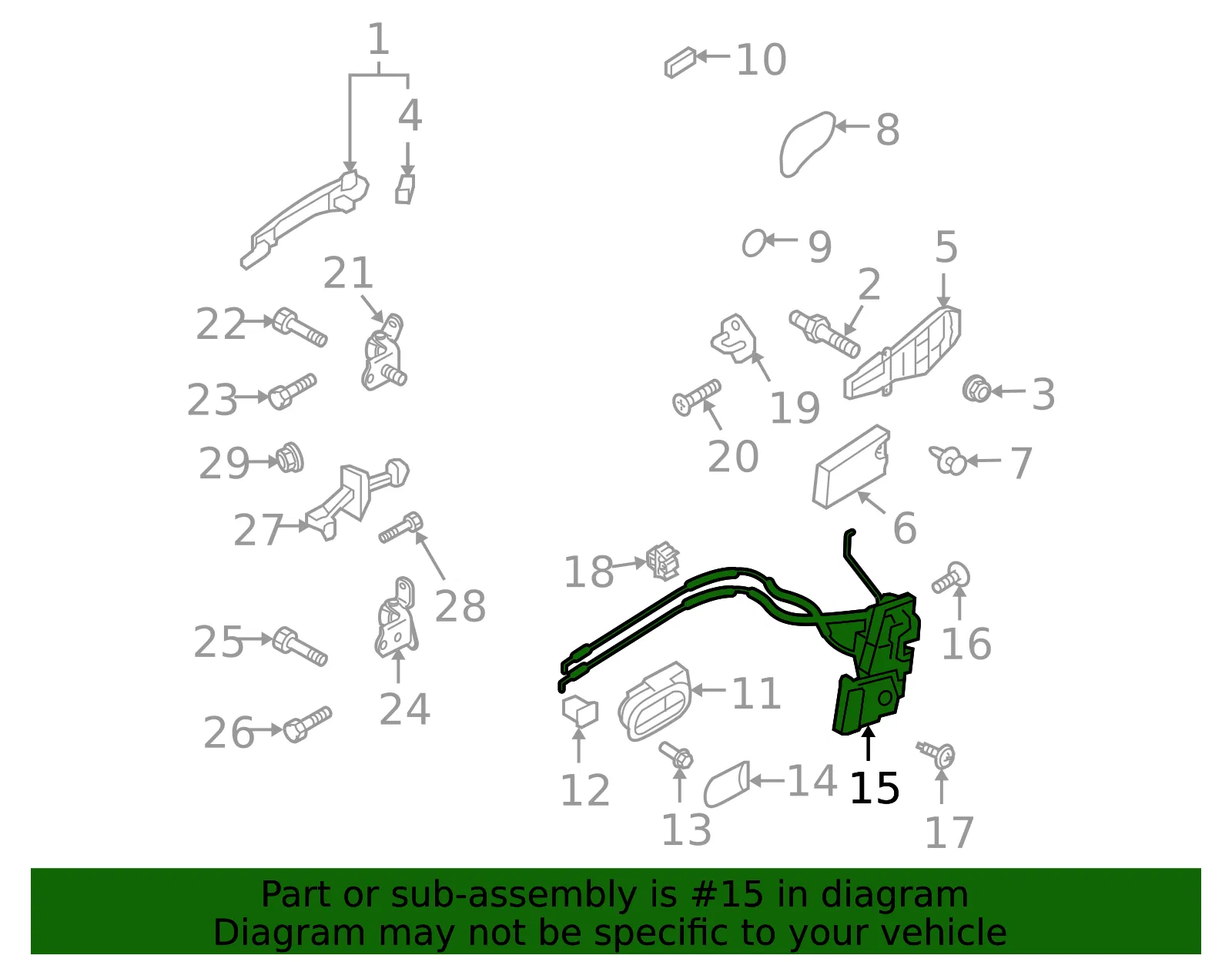 Lock Actuator - Passenger Side (RH) - Mazda (TD12-72-310E) - view 2