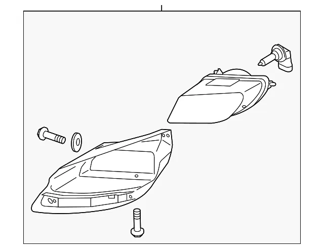 Fog Lamp Assembly - Driver's Side (LH) - Mazda (TE69-51-690C)
