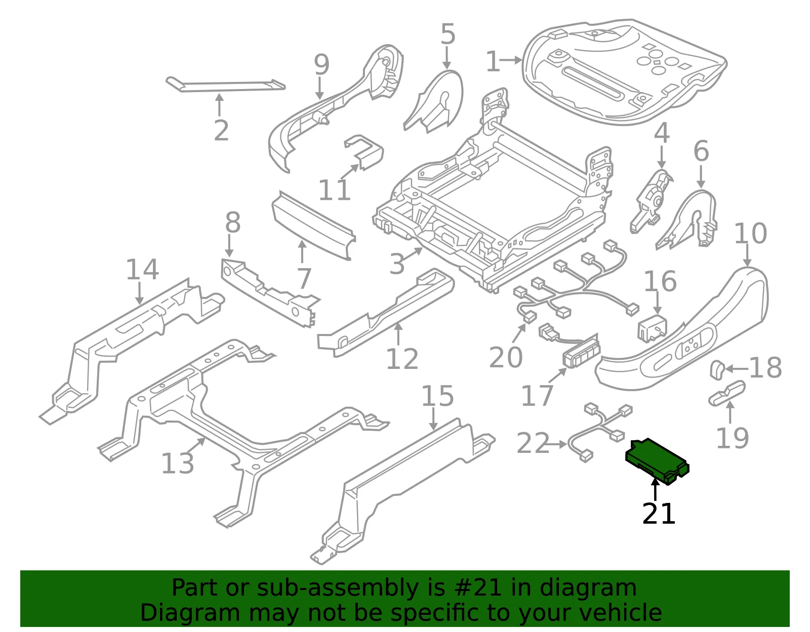 Memory Module - Driver's Side (LH) - Mazda (TE69-67-5J0A) - view 2