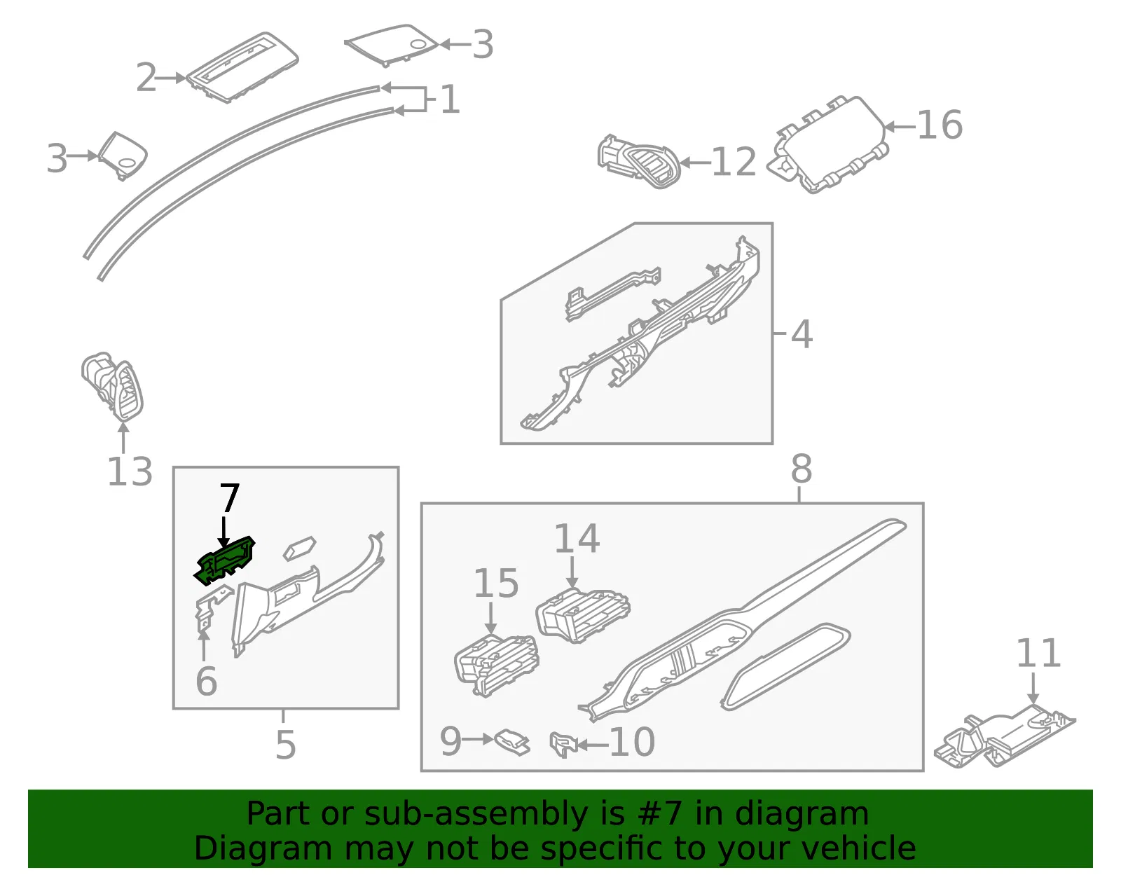 Switch Panel - Driver's Side (LH) - Mazda (TK48-55-321A) - view 2