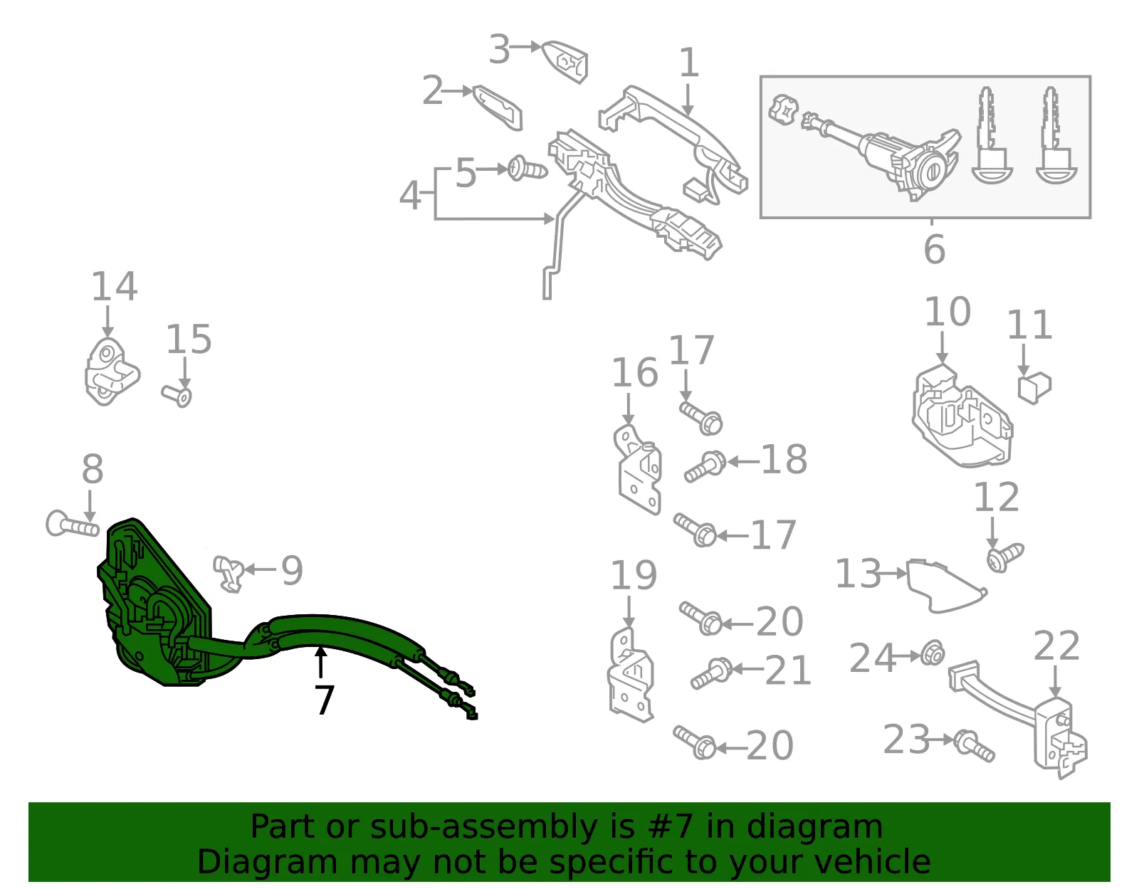 Lock Actuator - Passenger Side (RH) - Mazda (TK48-58-310) - view 2