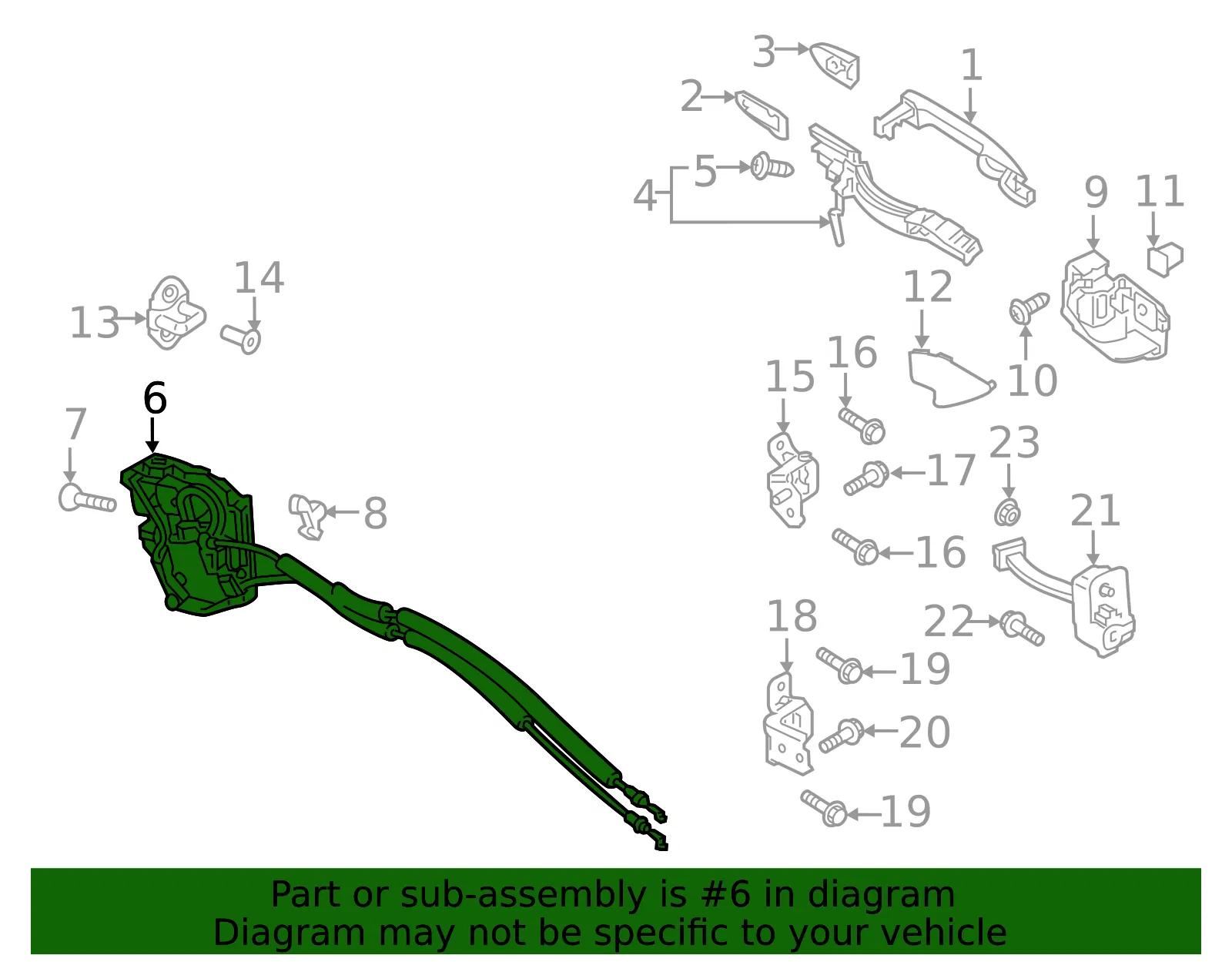 Lock Actuator - Driver's Side (LH) - Mazda (TK48-73-310) - view 2