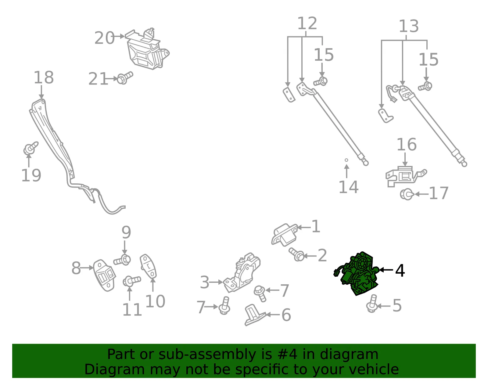 Lock Actuator - Mazda (TK49-62-310C) - view 3