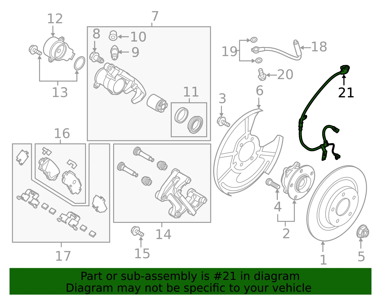 ABS Sensor - Passenger Side (RH) - Mazda (TK79-43-7EX) - view 2