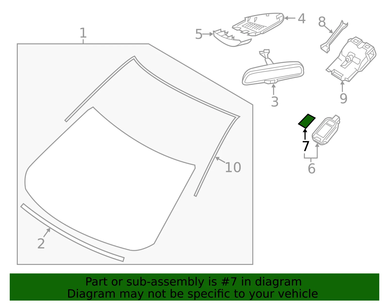 Rain Sensor Insulator - Mazda (TK80-66-5G2) - view 3