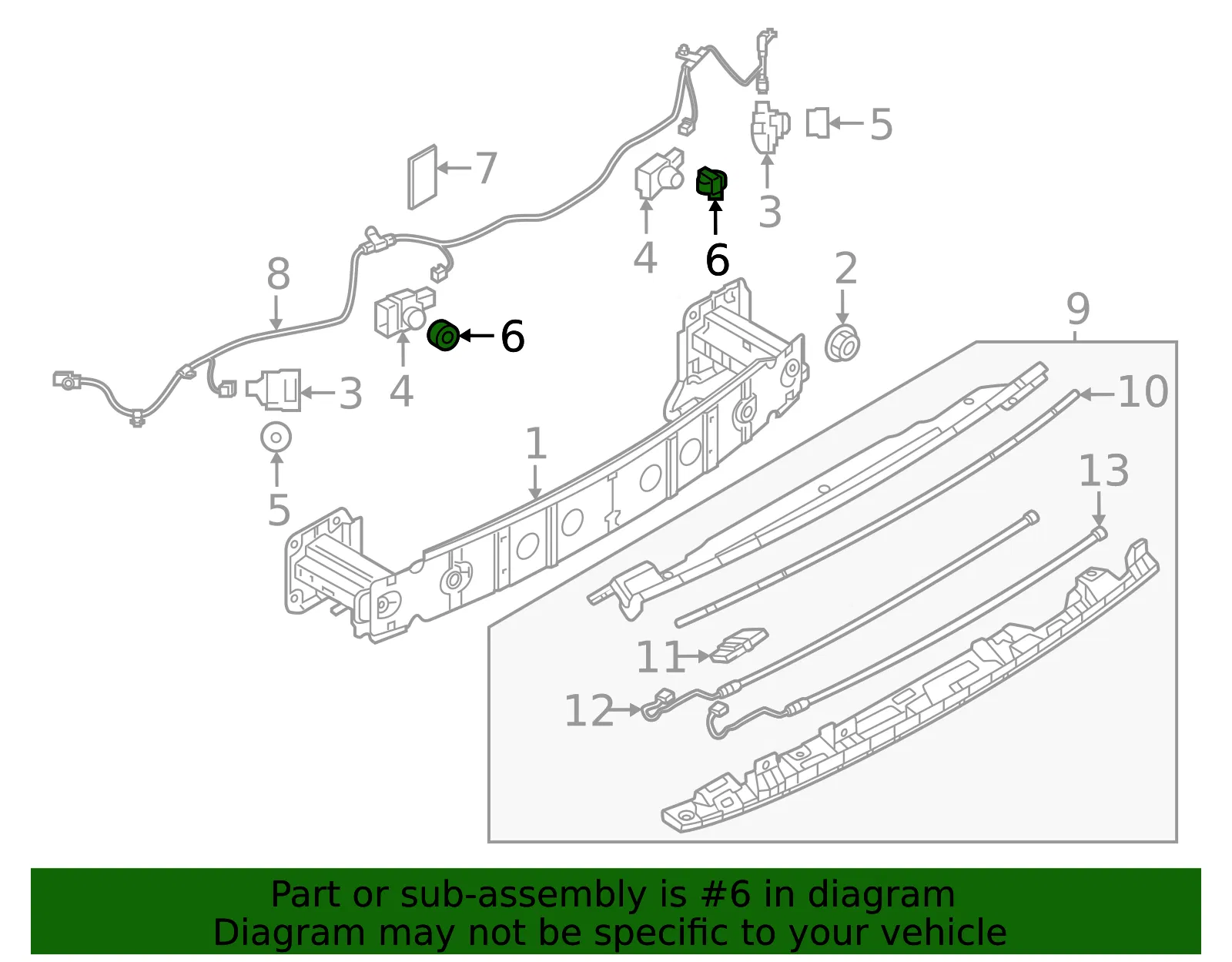 Parking Aid Sensor Retaining Ring - Mazda (TK80-67-UC5) - view 3
