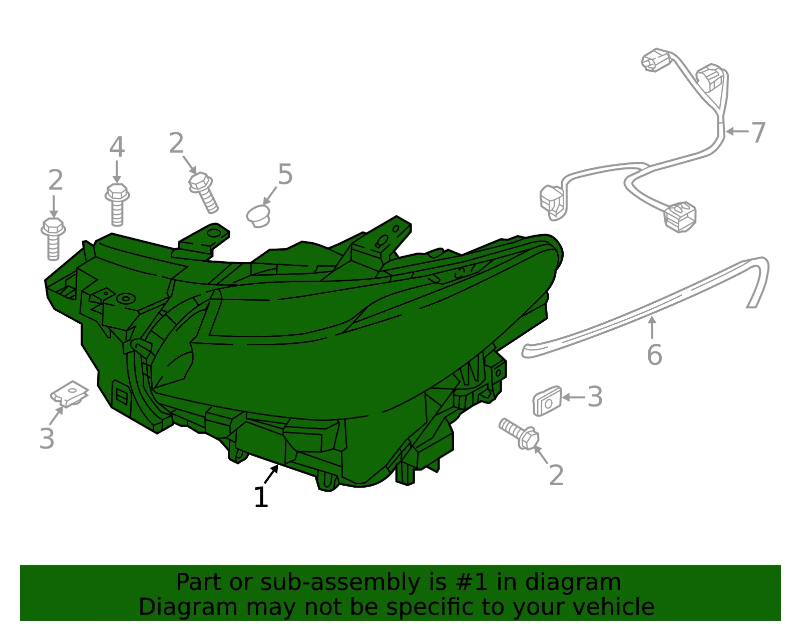 Composite Headlamp - Mazda (TM55-51-031C) - view 2