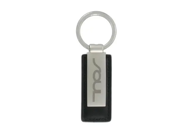 Key Chain - Black Leather - Kia (UL090-AY724)
