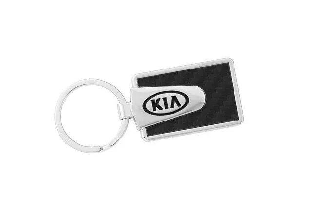 Key Chain - Black Carbon Fiber Kia Style 2 - Kia (UM016-AY742)
