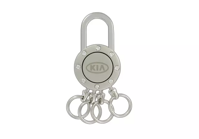 Key Chain, Round Shape W/ Rings - Kia (UM090-AY704)