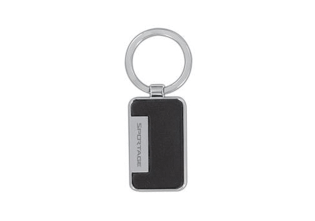 Key Chain - Black Leather - Kia (US011-AY734)