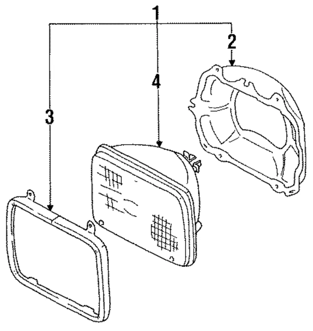 Head Lamp - Passenger Side (RH) - Mazda (UT30-51-031)
