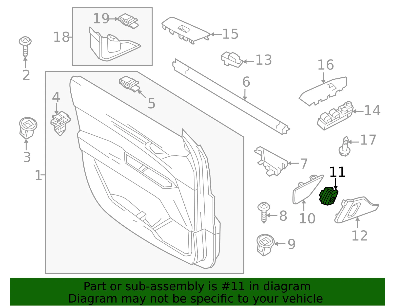 Lock Switch - Mazda (VA55-66-660B) - view 2