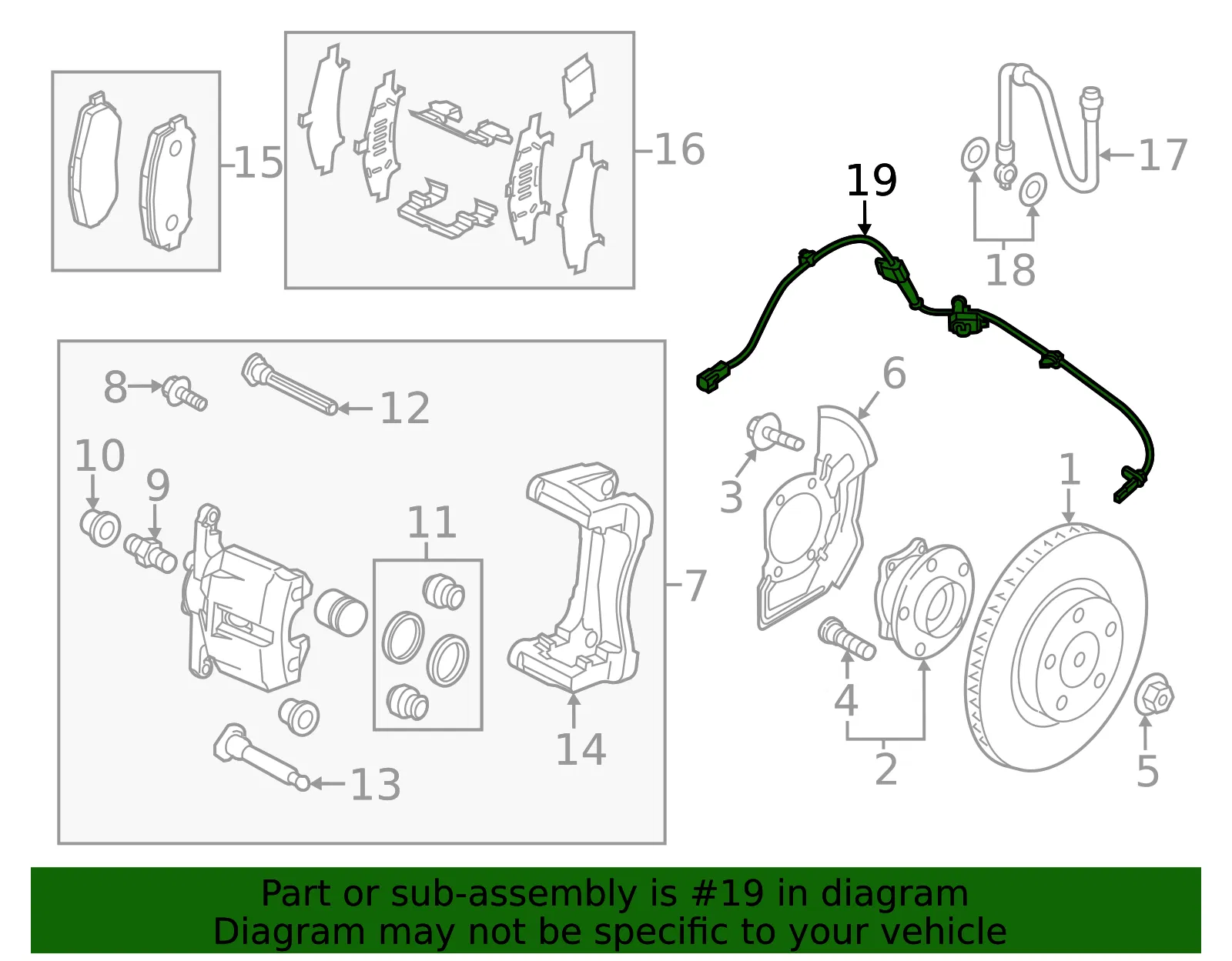 ABS Wheel Speed Sensor - Mazda (VC67-43-70X) - view 2