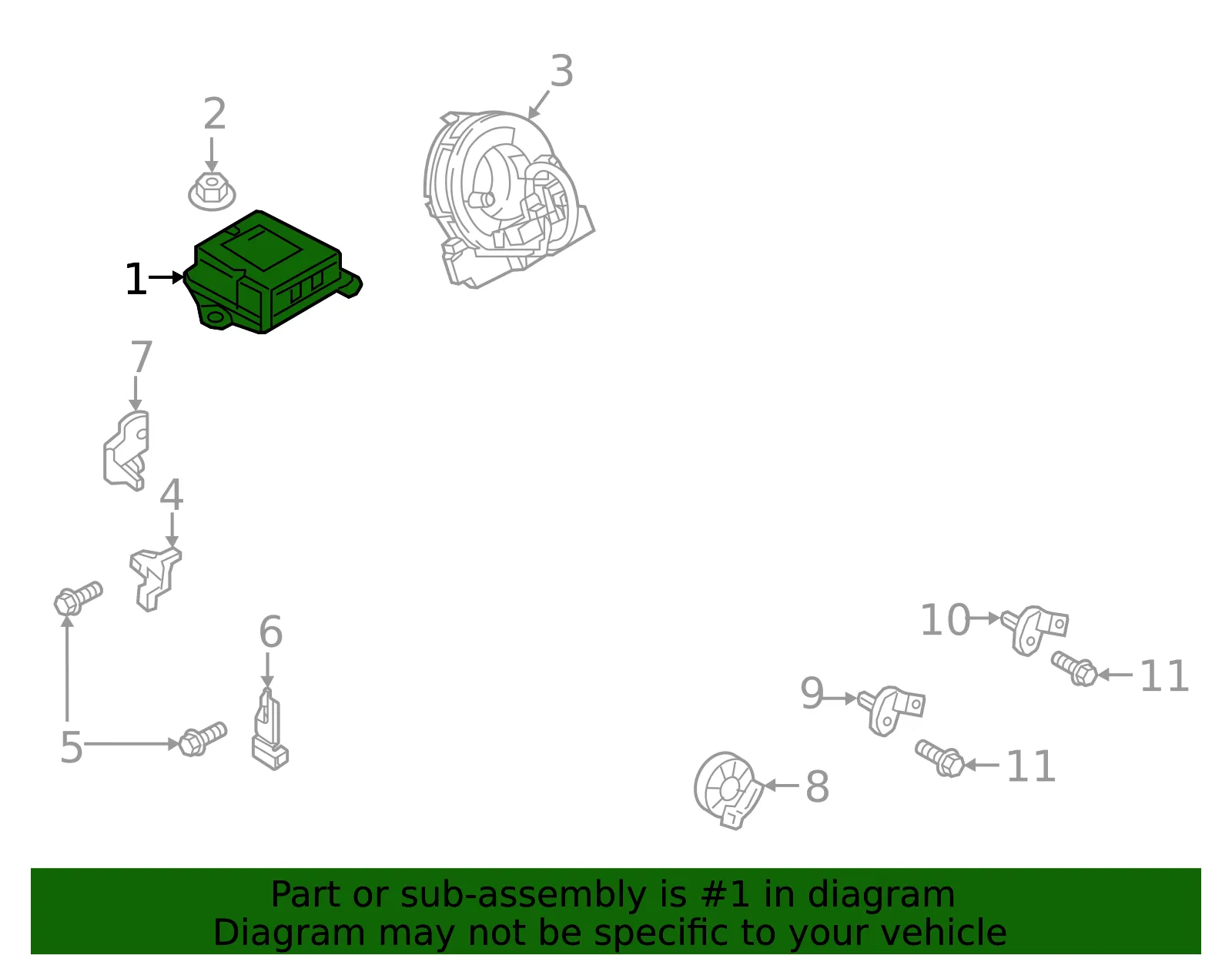Air Bag Control Module - Mazda (VC85-57-K30C) - view 2