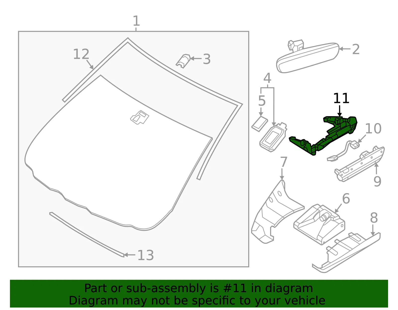 Rain Sensor Cap - Mazda (VC85-67-Z33) - view 2