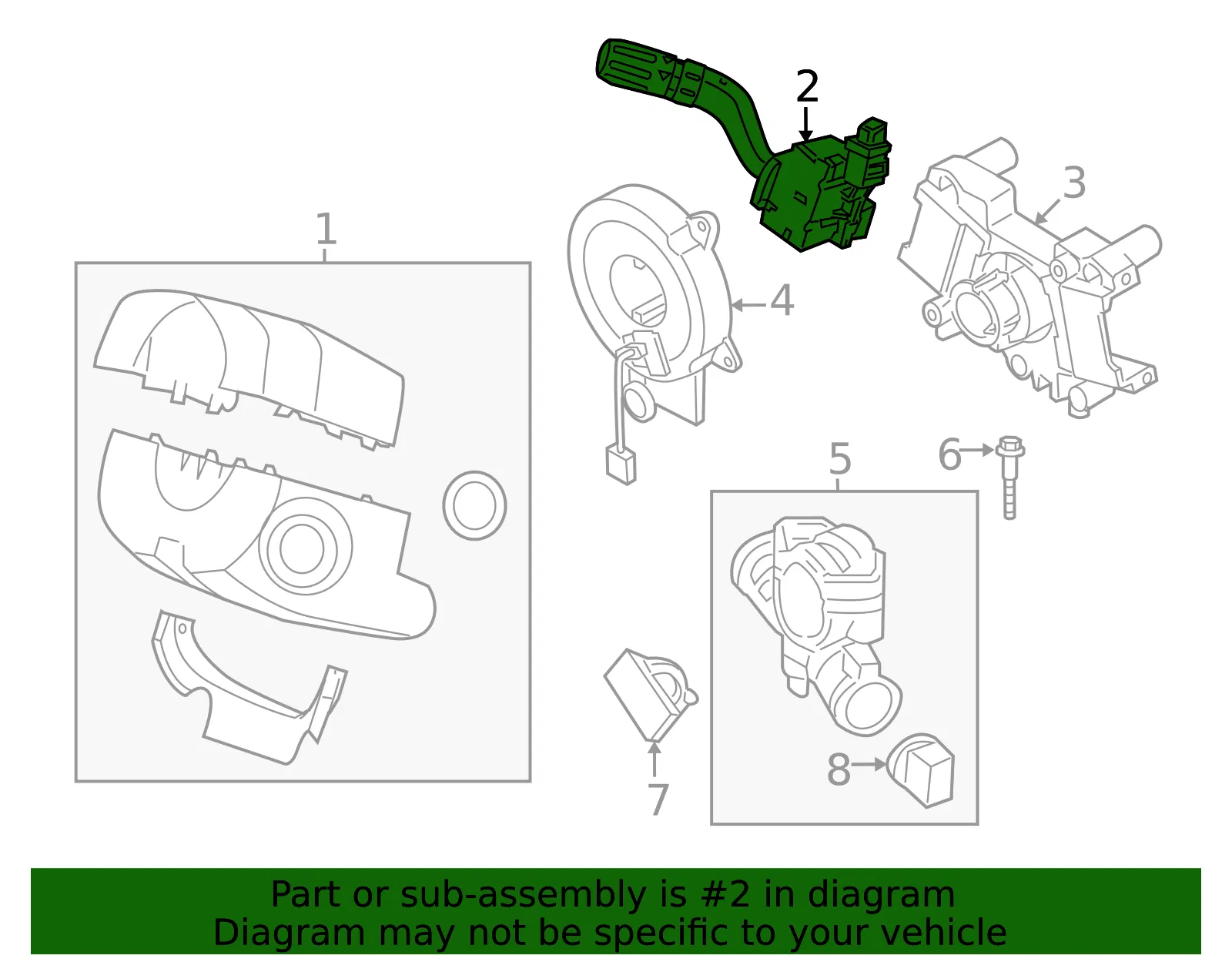 Multi-Function Switch - Mazda (ZZC0-66-110) - view 3