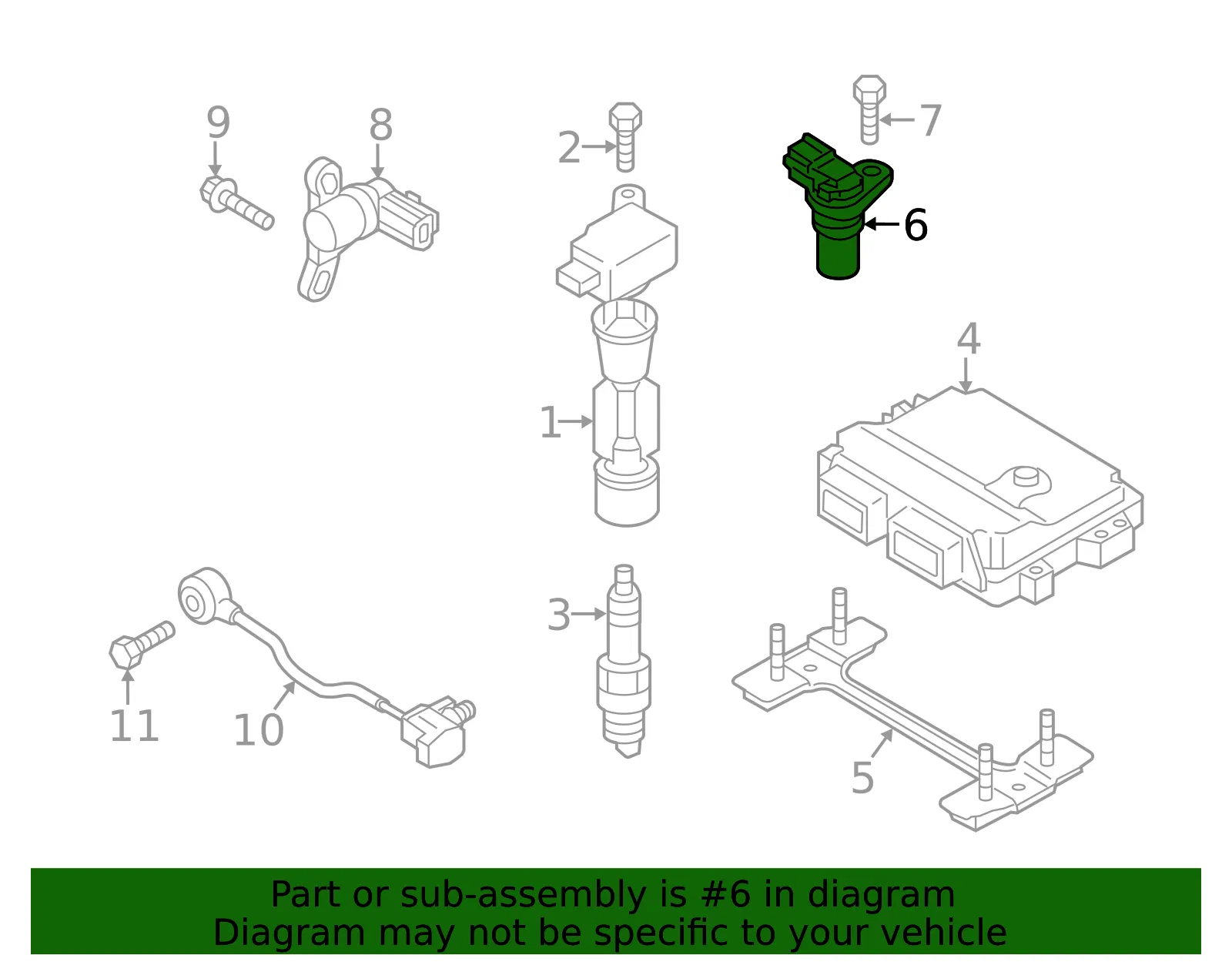 Engine Camshaft Position Sensor - Mazda (ZZCA-18-230B) - view 3