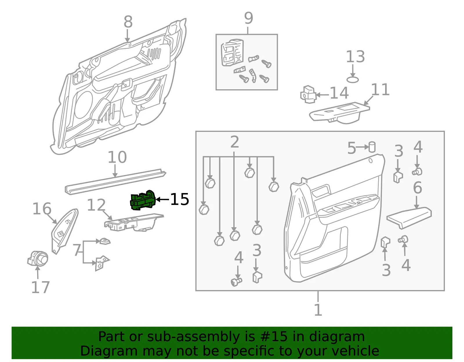 Window Switch - Driver's Side (LH) - Mazda (ZZCA-66-350A) - view 3
