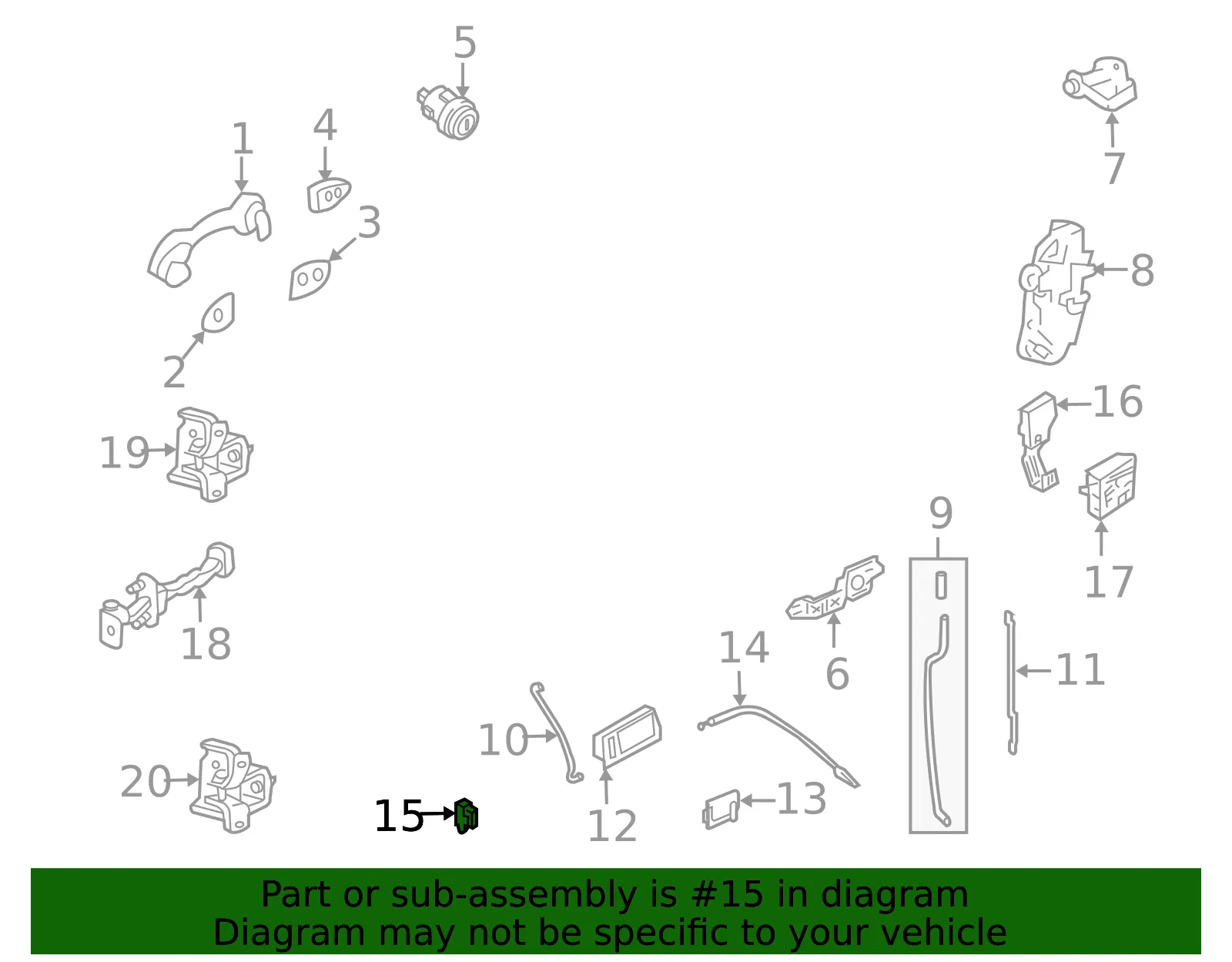 Switch Door Lock - MAZDA (ZZCA66210) - view 2