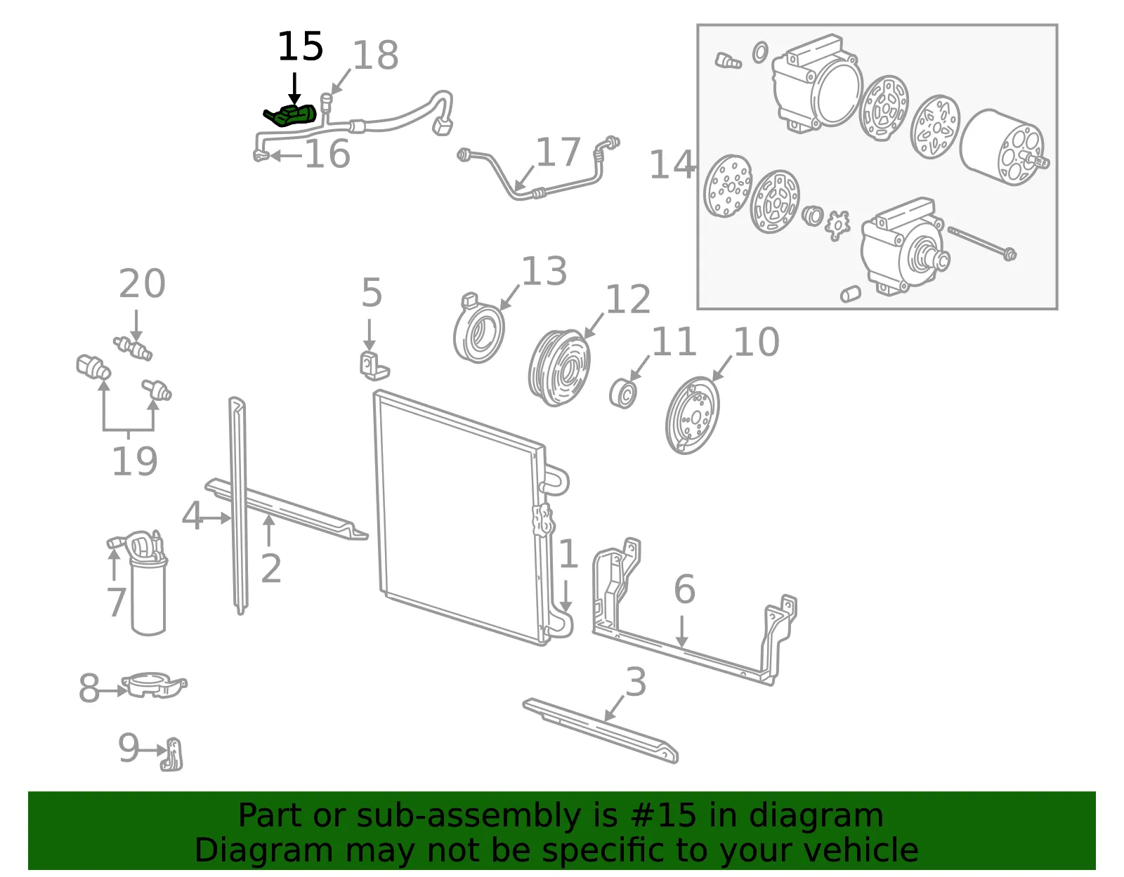 Switch A/C Press Cutoff - MAZDA (ZZM161458A) - view 2