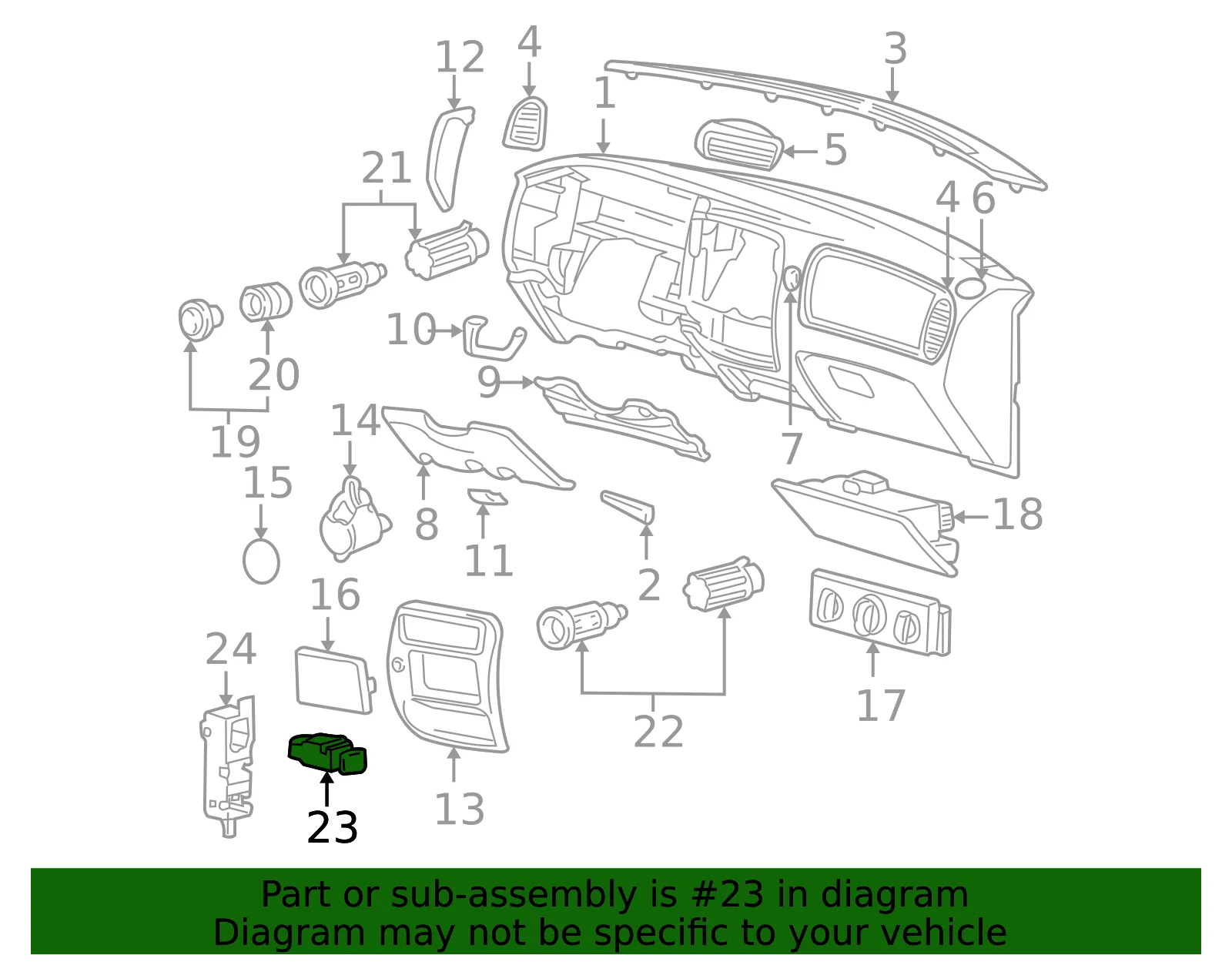 Switch Ffog Lamp Cluster - MAZDA (ZZP066172) - view 3