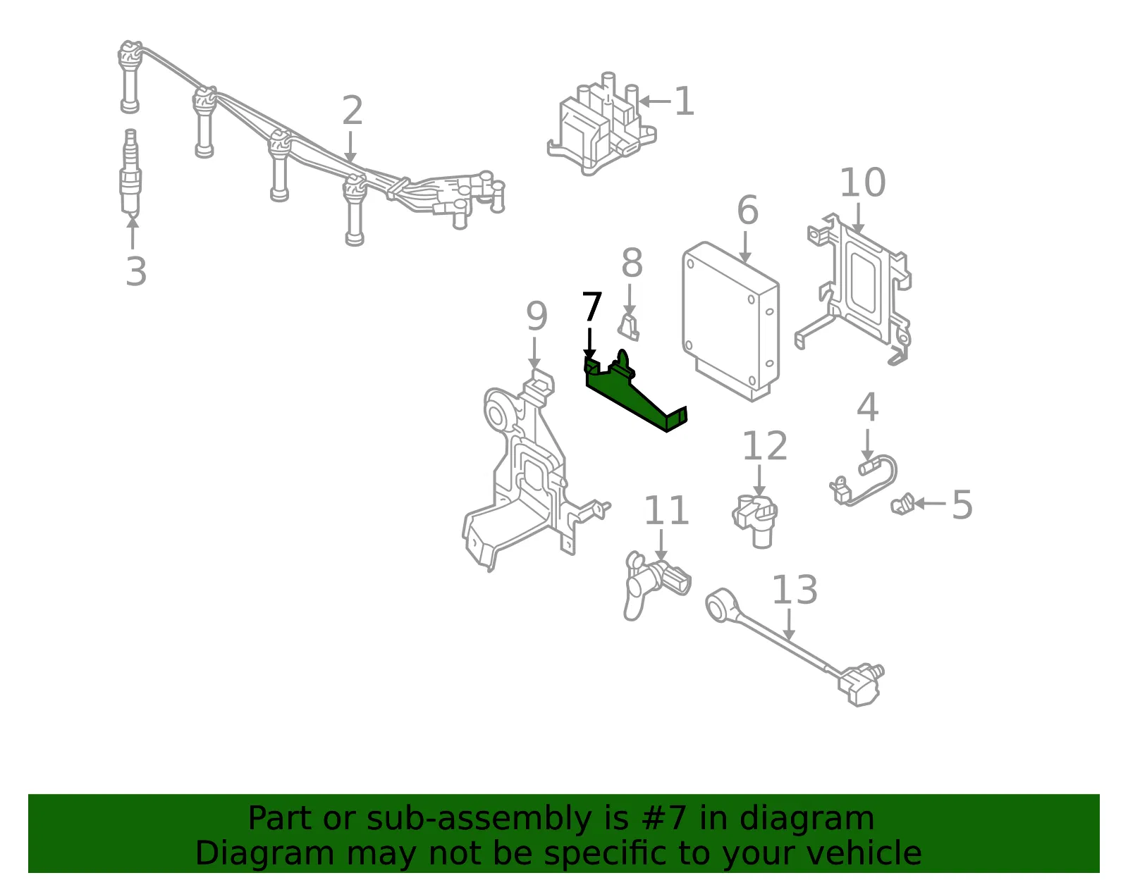 Engine Control Module (ECM) Bracket - Mazda (ajf418885) - view 2