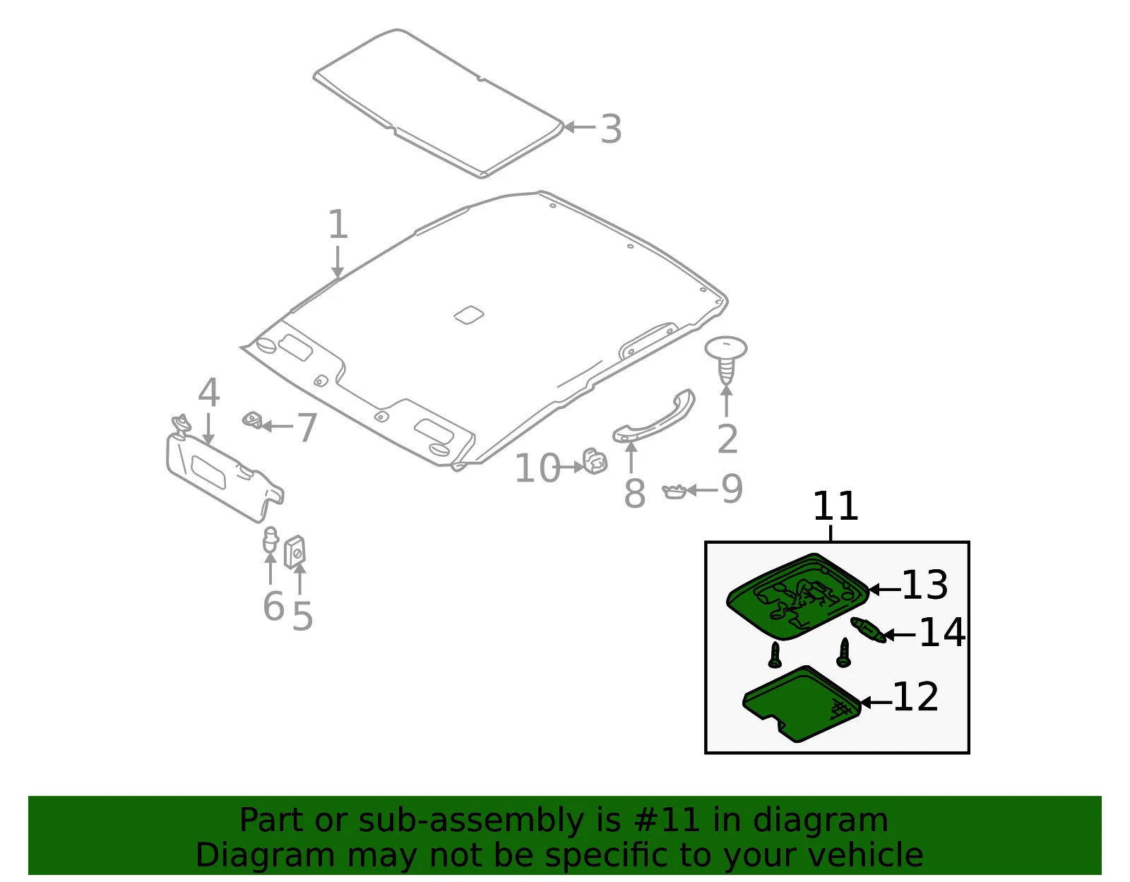 Overhead Lamp - Mazda (b01b51310f27) - view 2