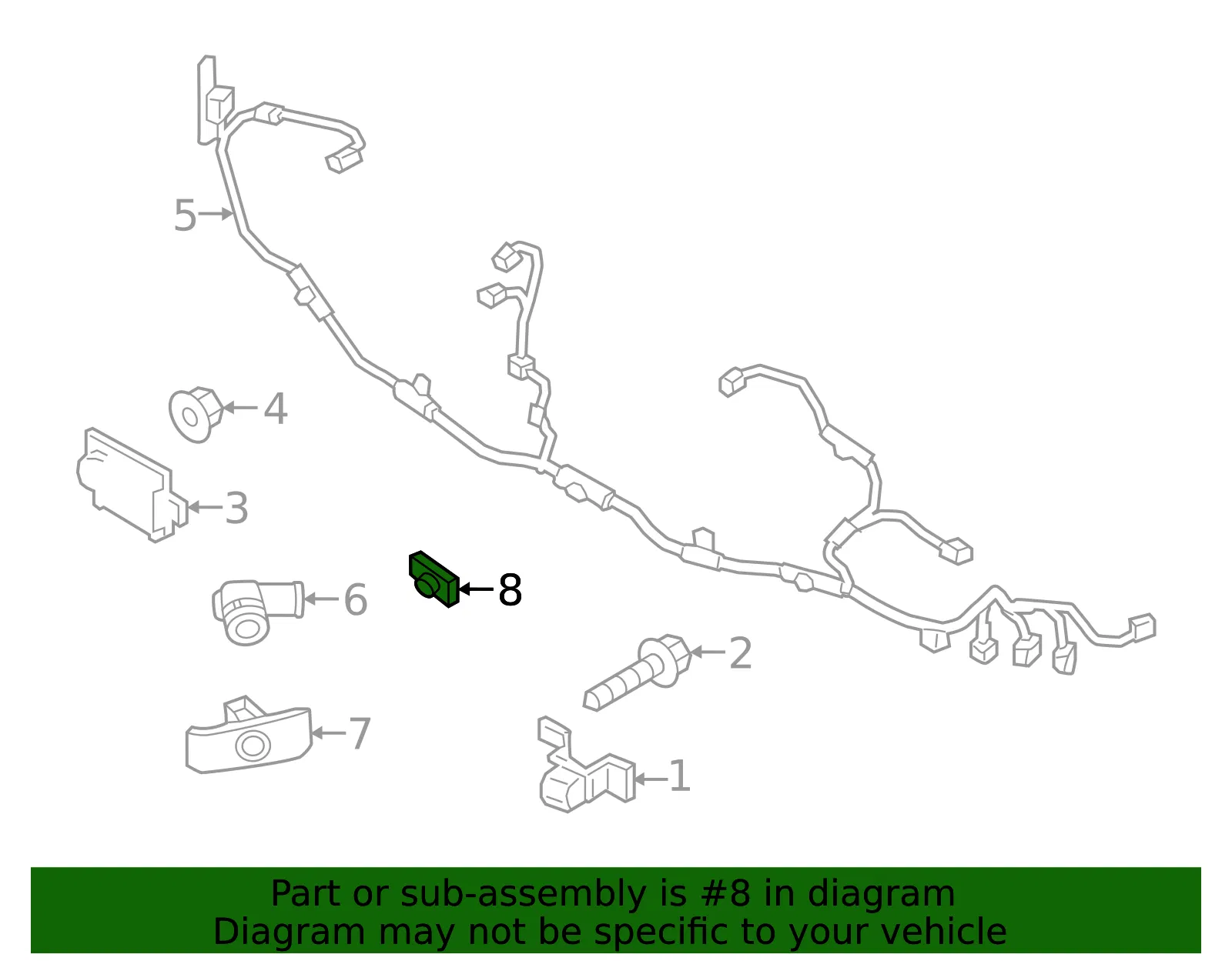 Parking Aid Sensor Housing - Mazda (b0j667uc513) - view 2