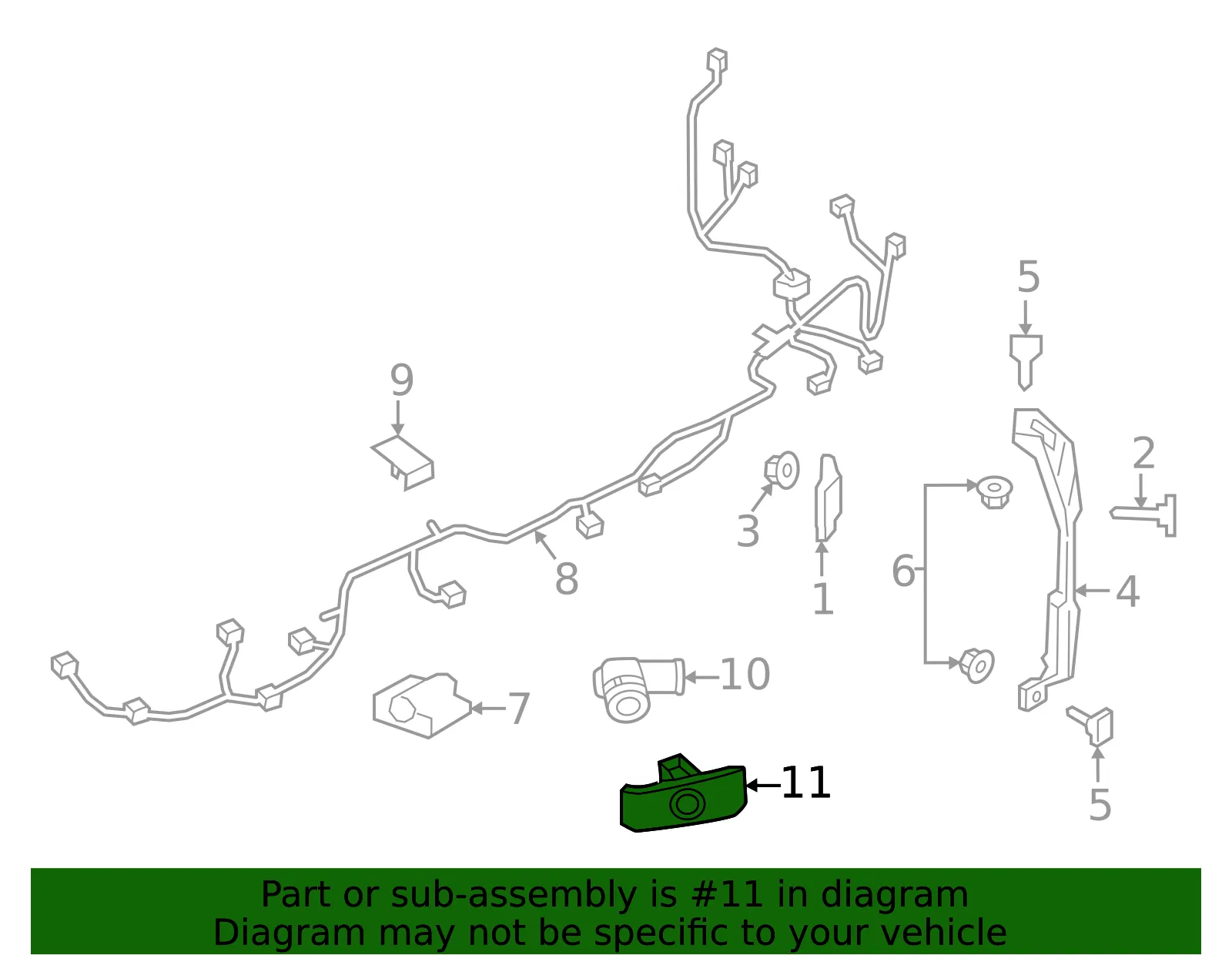 Parking Aid Sensor Housing - Mazda (b0l367uc513) - view 2
