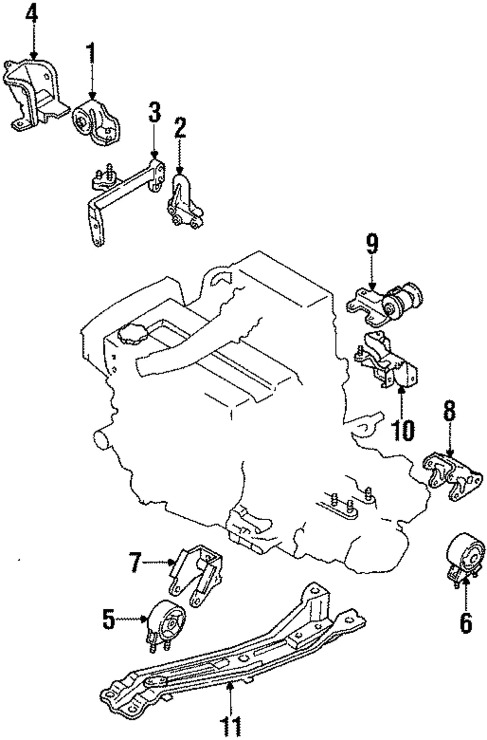 Alternator Mount Bracket - Mazda (b18039030b)