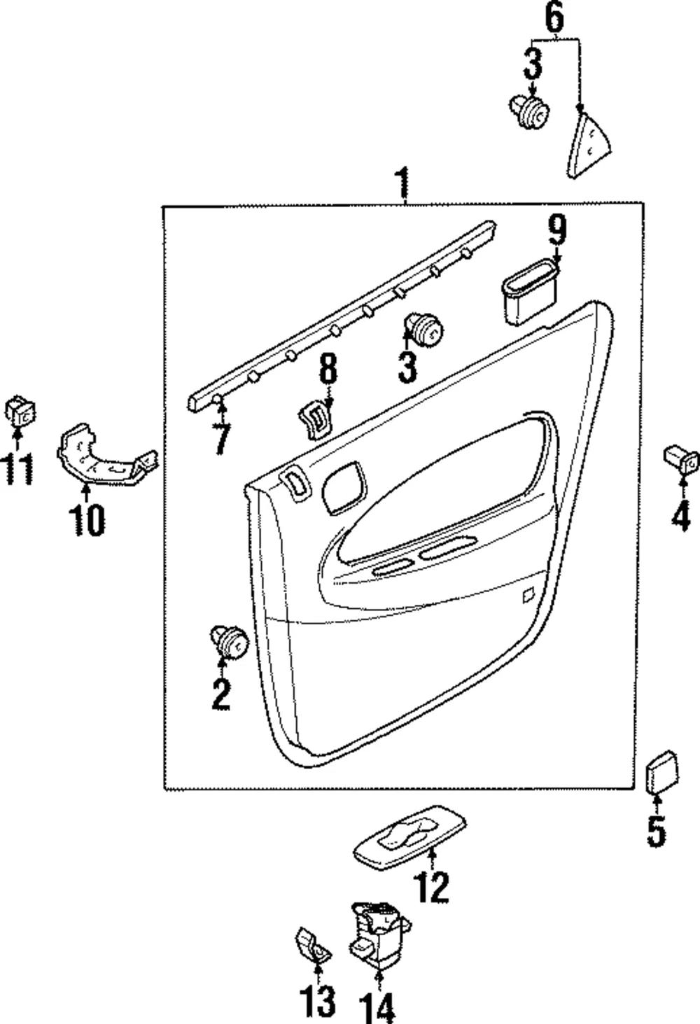 Switch Panel - Mazda (b21j685l100)