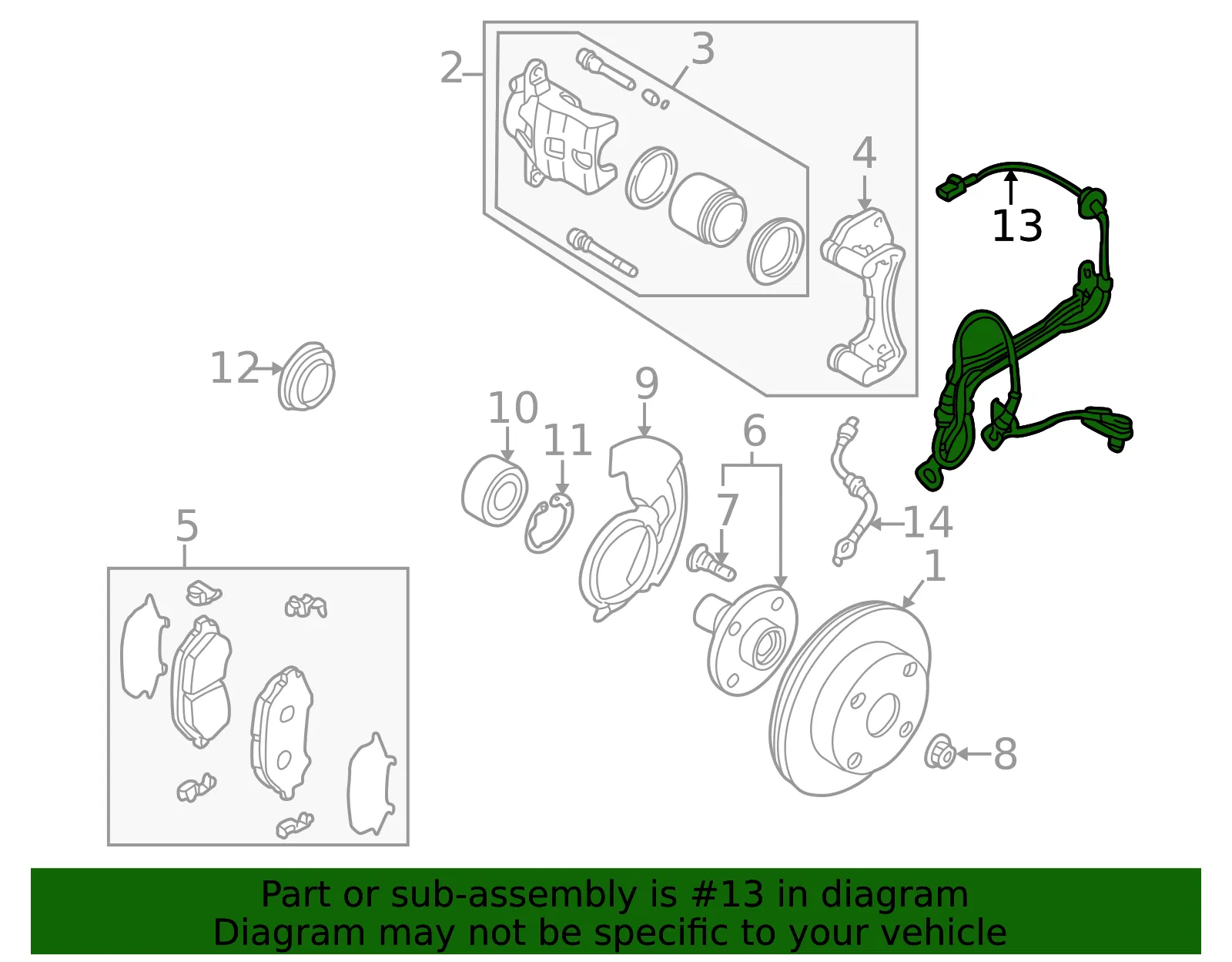 ABS Wheel Speed Sensor - Mazda (b25d4370xg) - view 2