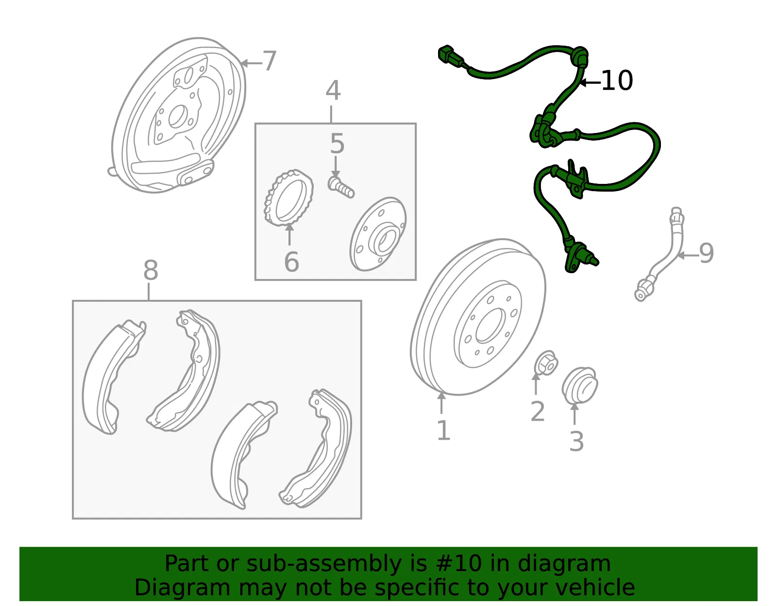 ABS Wheel Speed Sensor - Mazda (b25d4371yb) - view 2