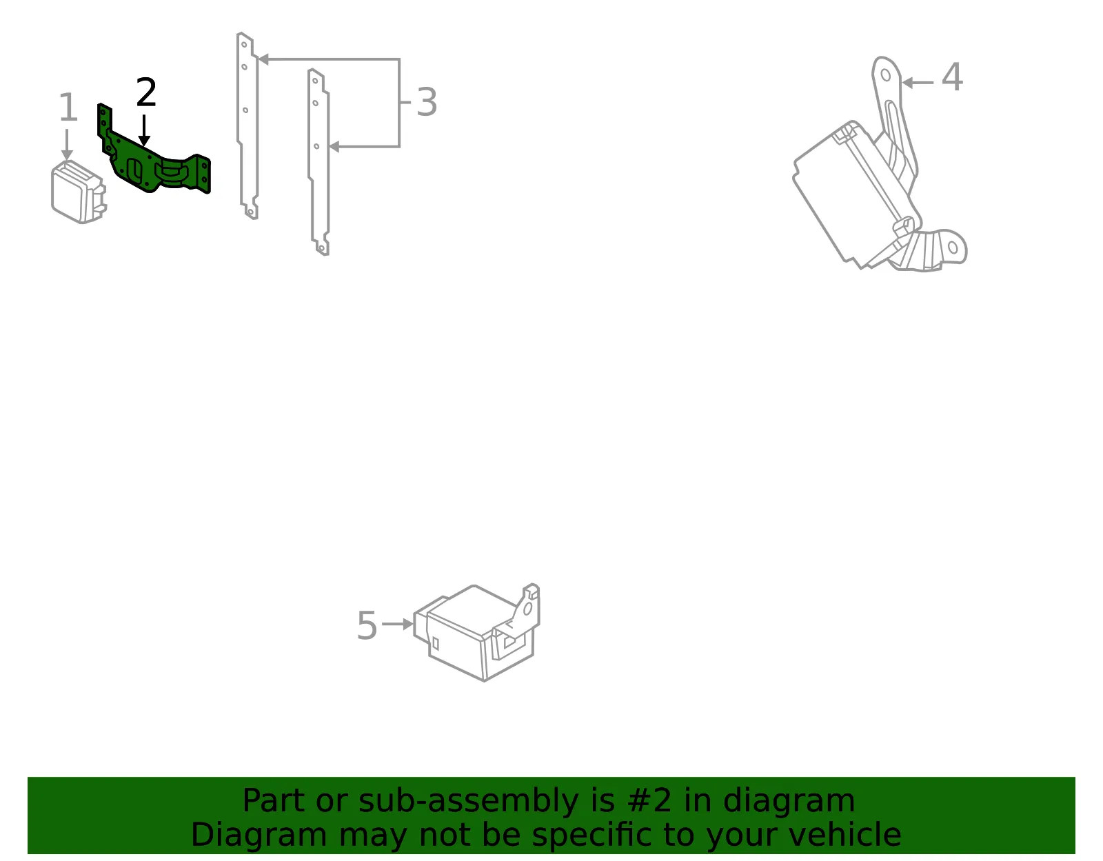 Cruise Control Distance Sensor Bracket - Mazda (b45a501c0a) - view 2