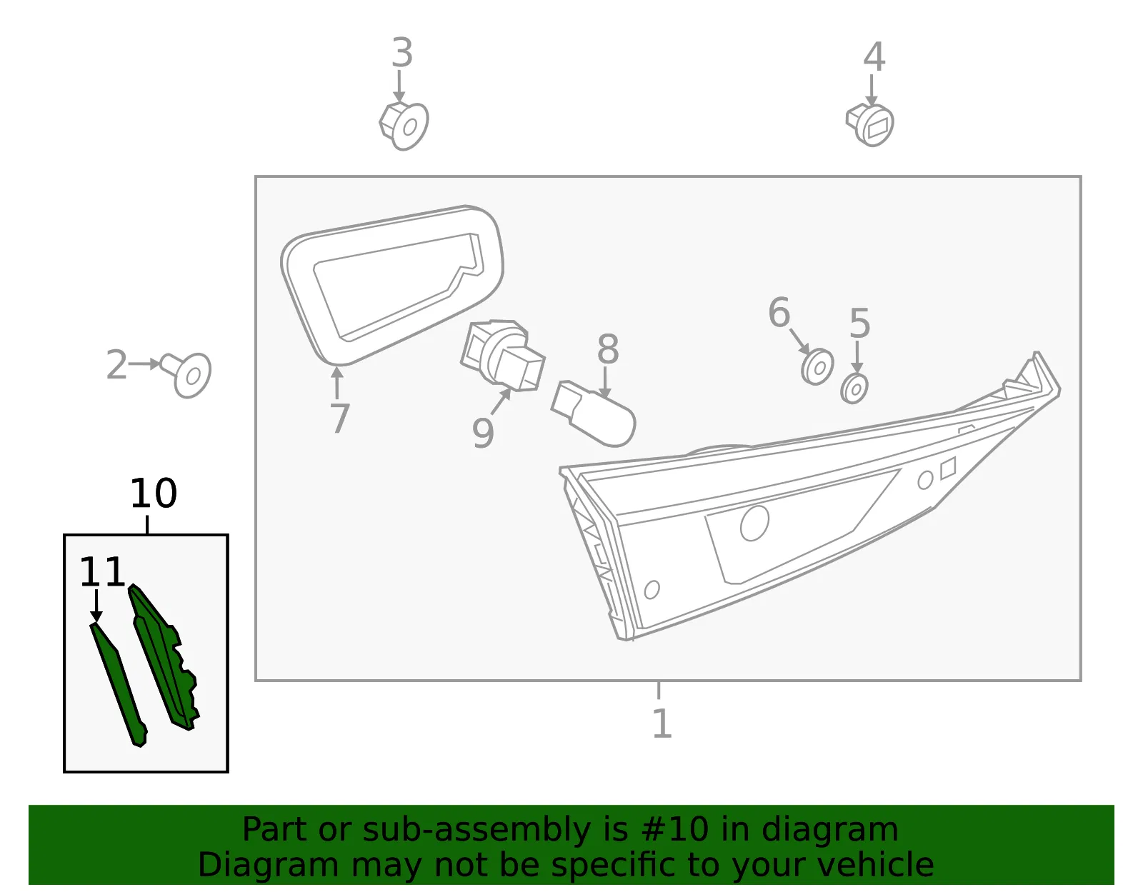 Back Up Light Assembly Bracket - Mazda (b45a513jxa) - view 2
