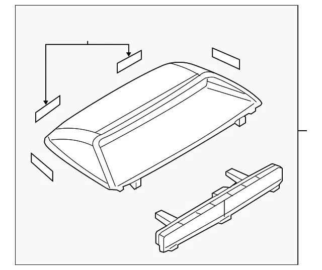 Center High Mount Stop Light - Mazda (b45a51580a)