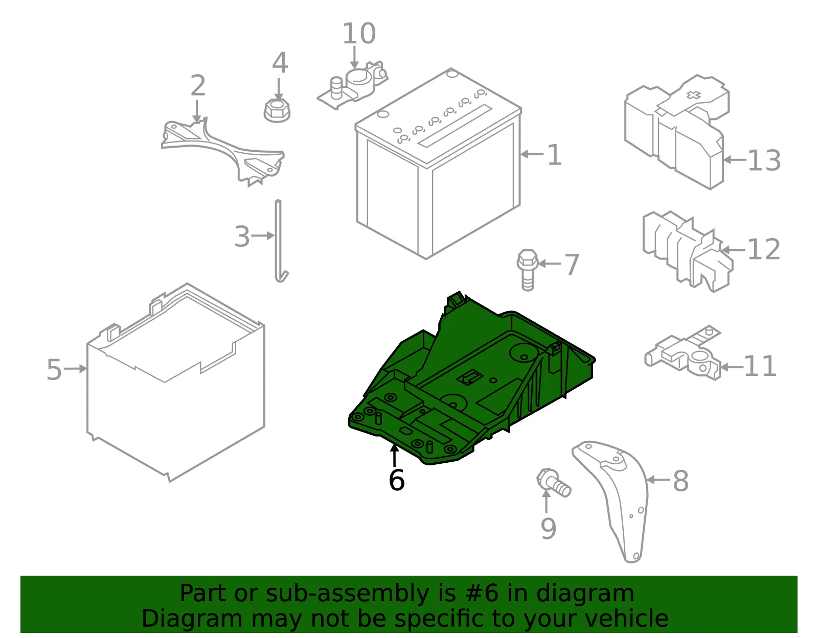 Battery Tray - Mazda (b45a56040a) - view 2