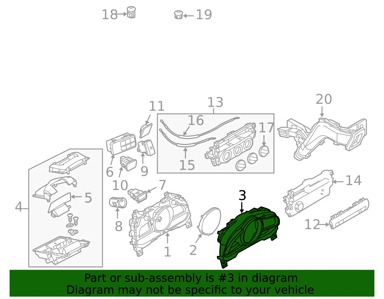 Cluster Bezel - Mazda (b63c55214) - view 2