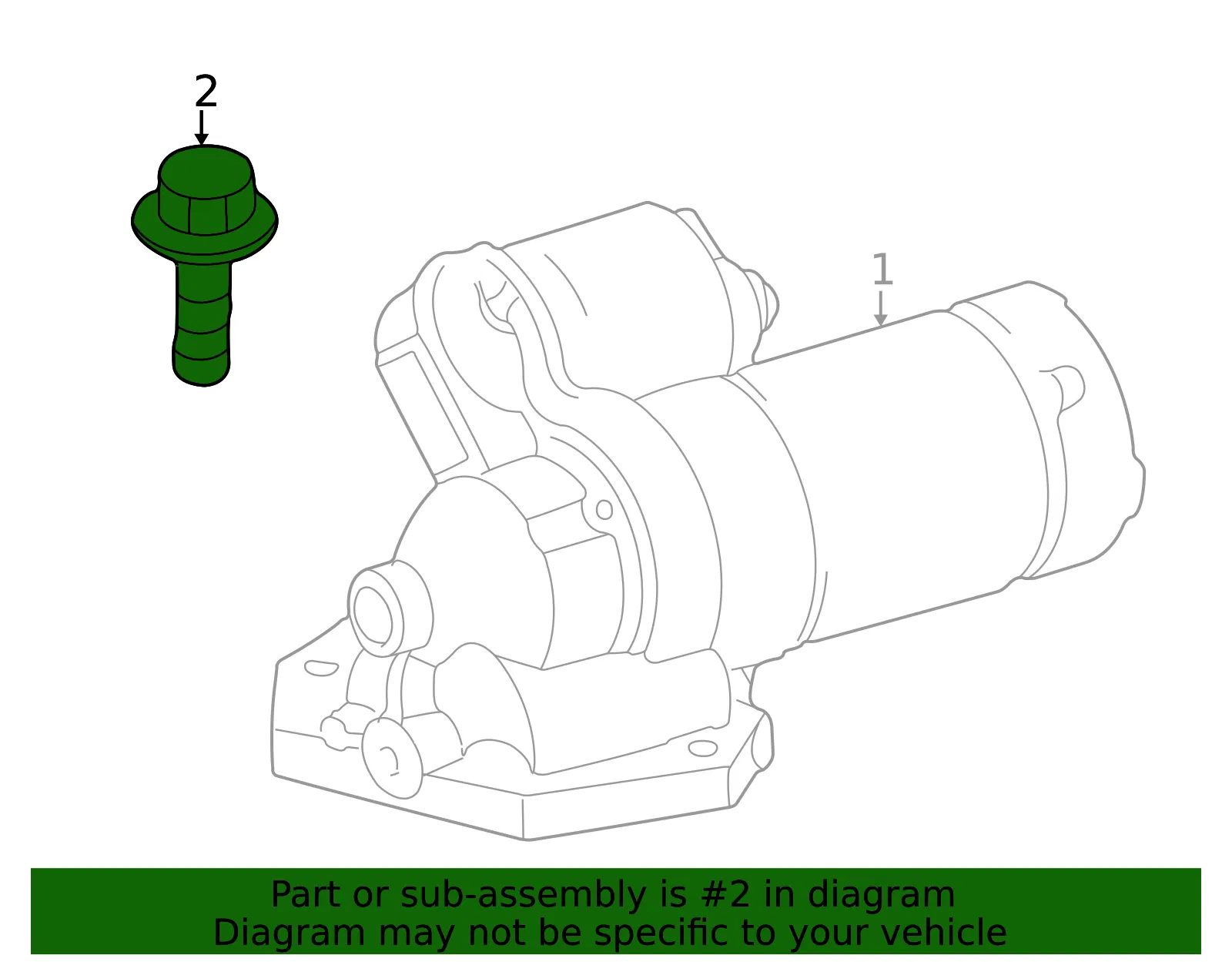 Starter Mount Bolt - Mazda (b6bf18401a) - view 2