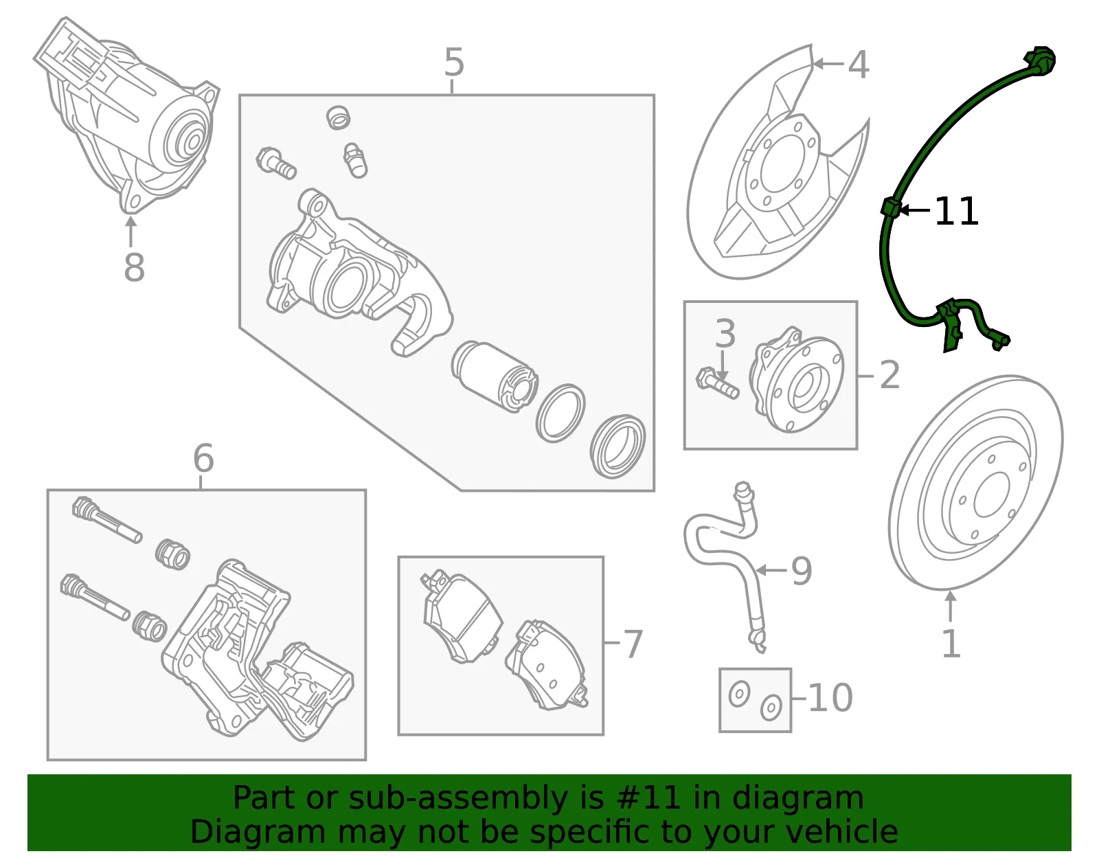 ABS Wheel Speed Sensor - Mazda (baan437eyc) - view 2