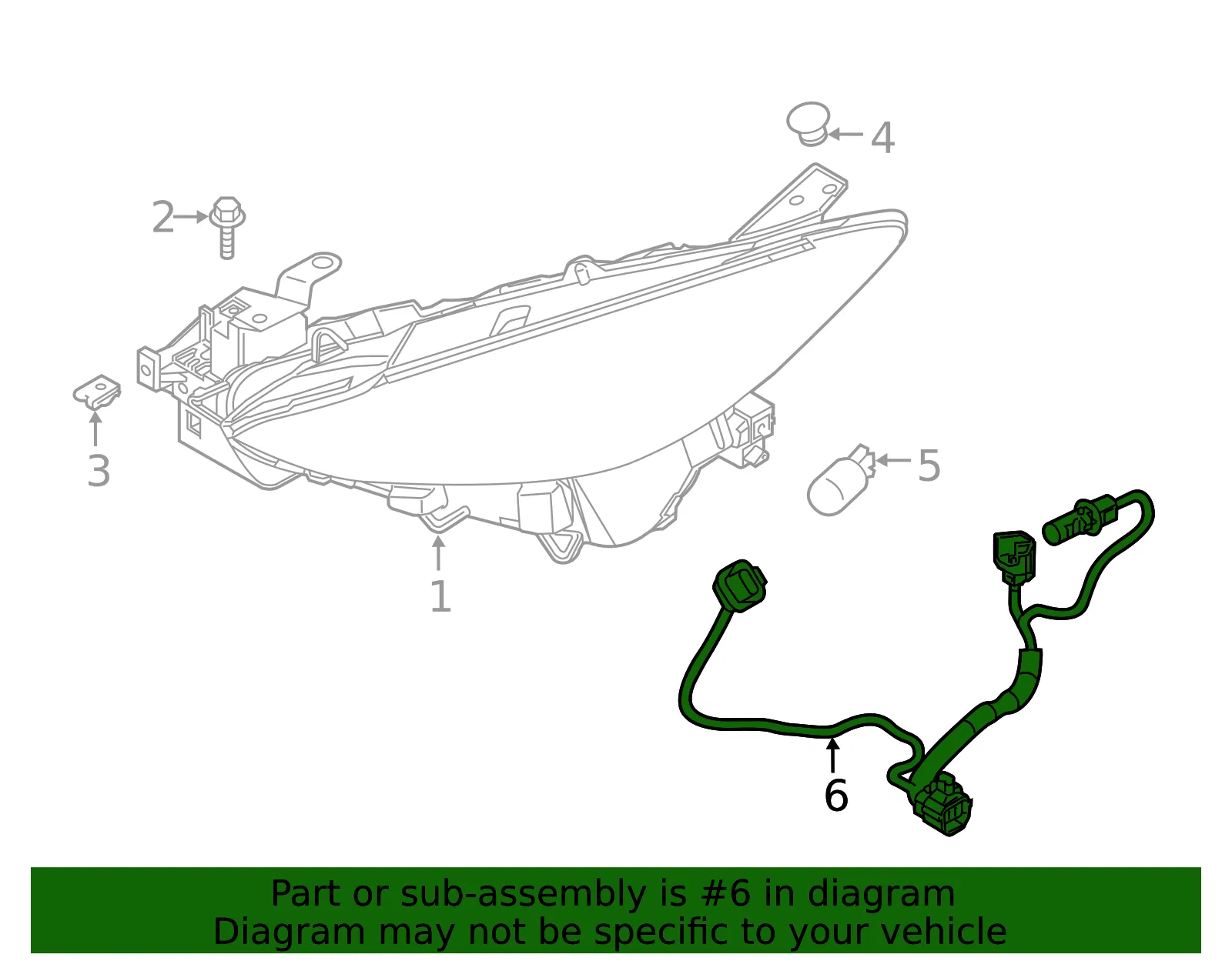 Wire Harness - Mazda (babg510k6) - view 2