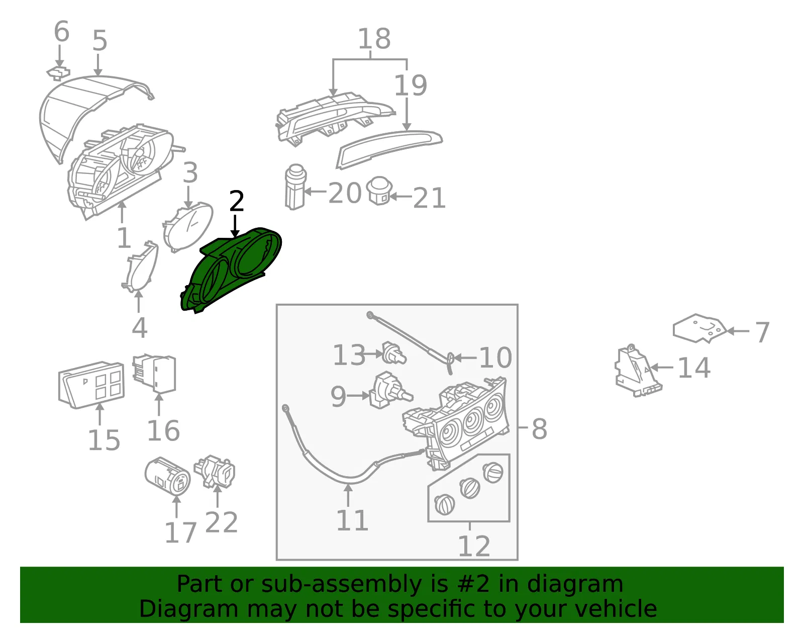 Instrument Cluster Bezel - Mazda (bbm255214) - view 2